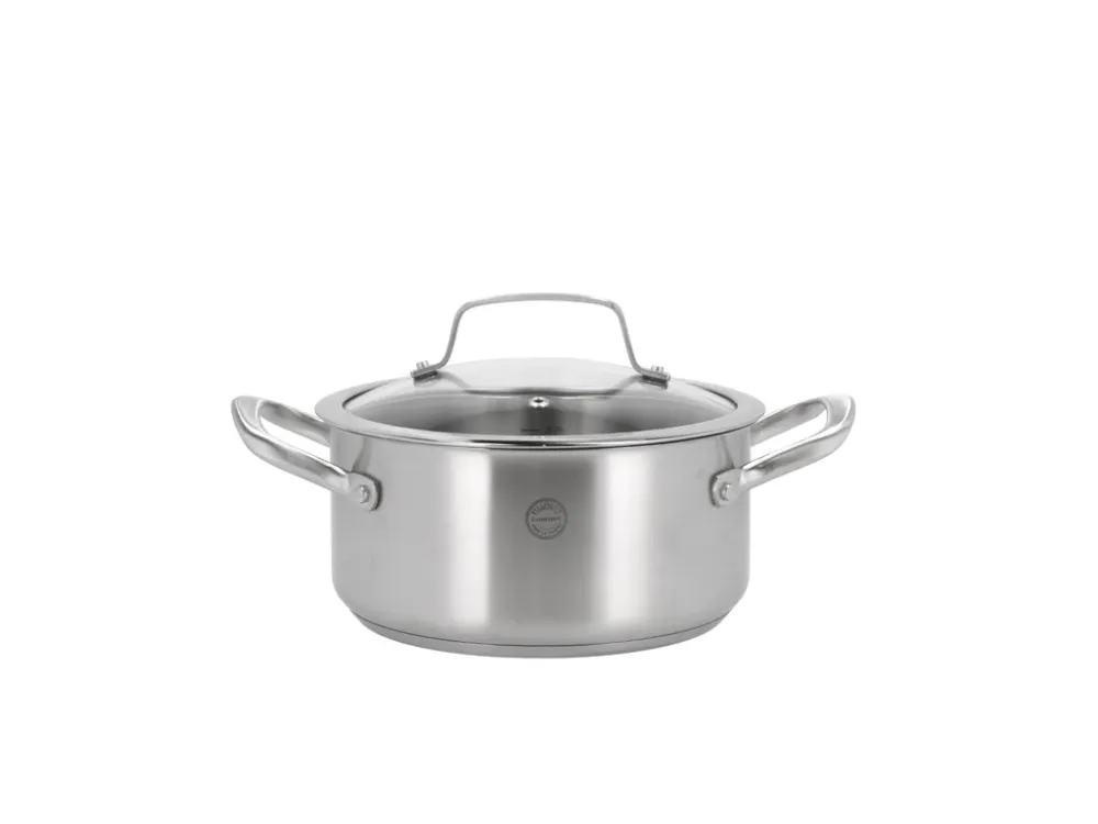 Pillivuyt Gourmet Roya Gryde med glaslåg Dia 20 cm 3 liter Stål