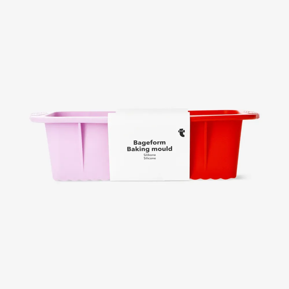 Pink og rød bageform i silikone