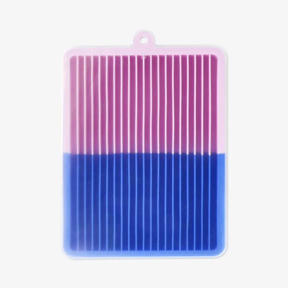 Pink og blå ispindebakke