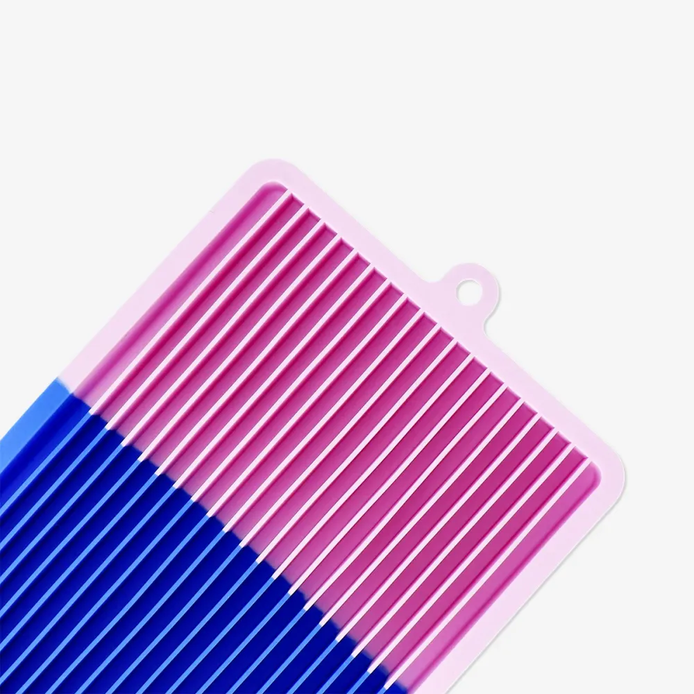 Pink og blå ispindebakke