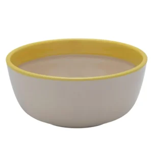 Play skål, beige/gul - Ø13 cm
