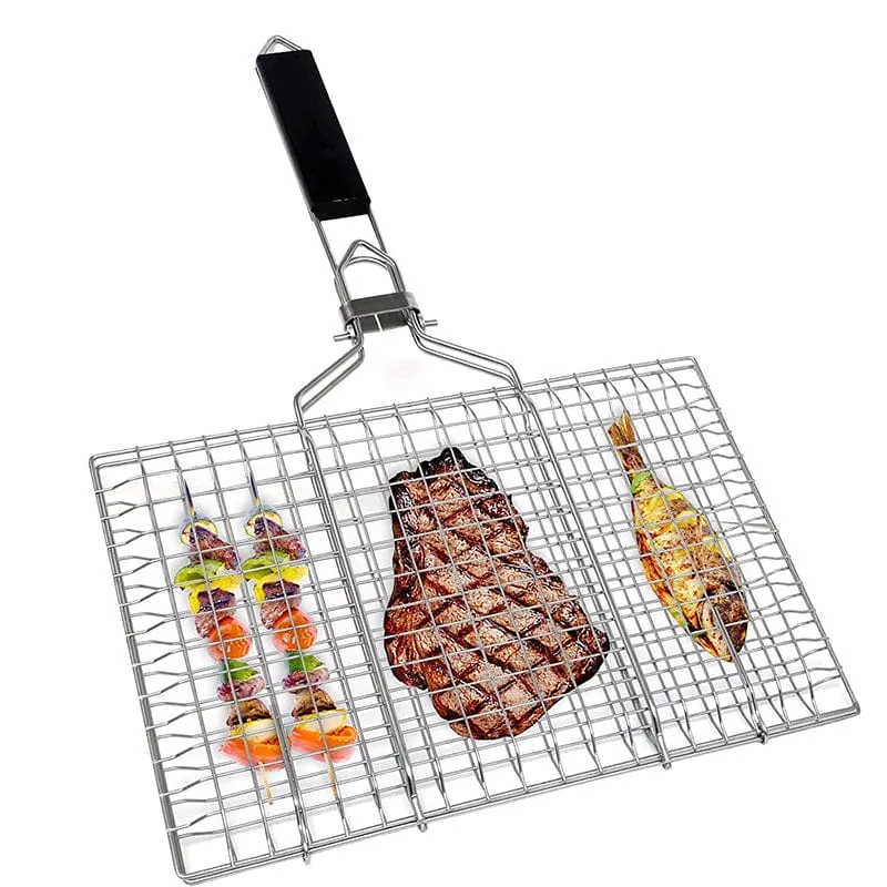 Praktisk grillkurv