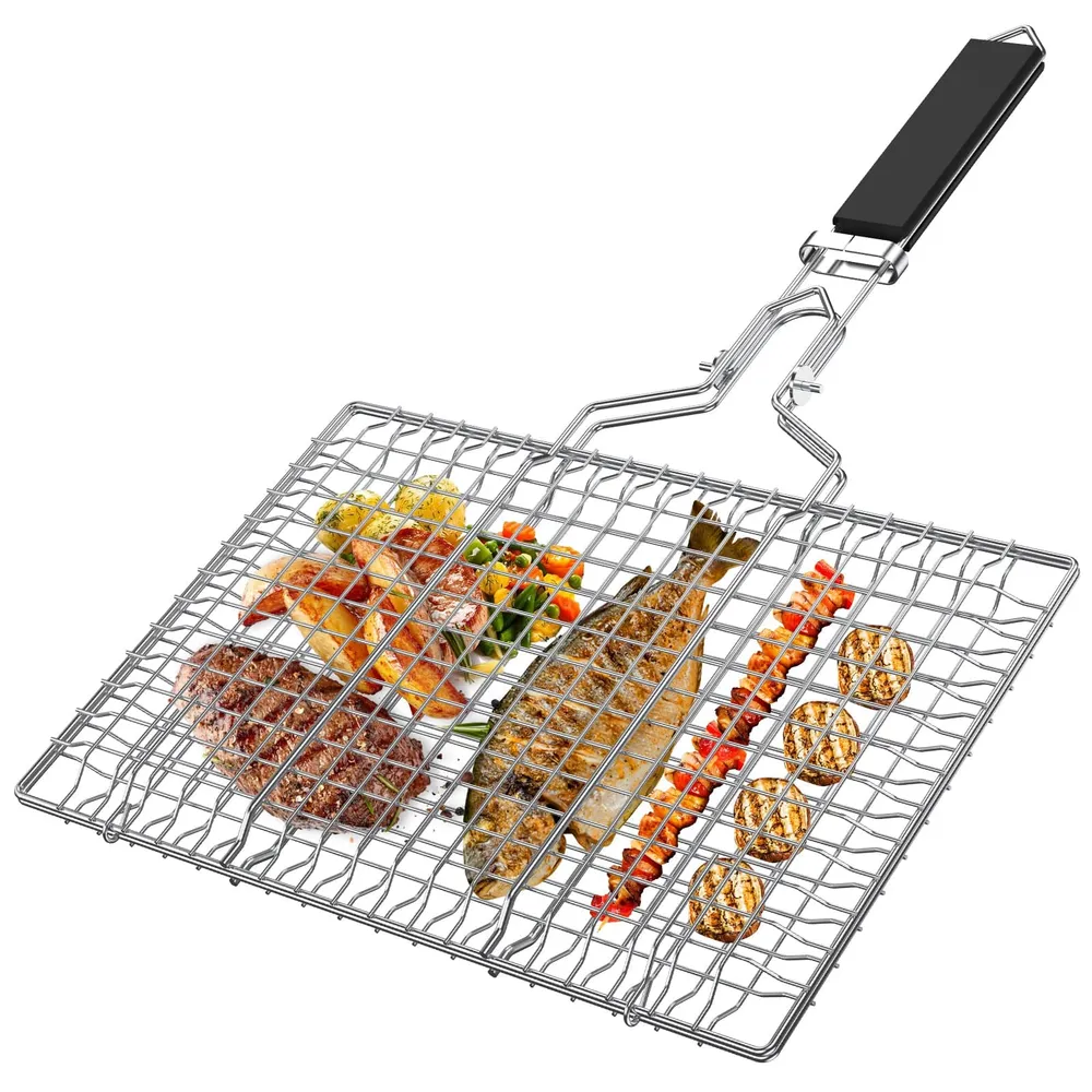 Praktisk grillkurv