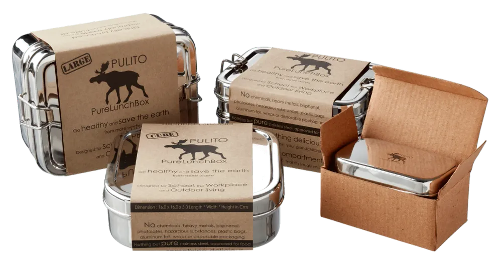 Pure Snackbox lille madkasse i rustfri stål fra Pulito