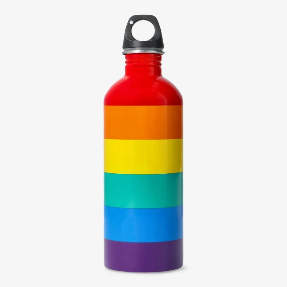 Regnbuefarvet drikkeflaske. 600 ml