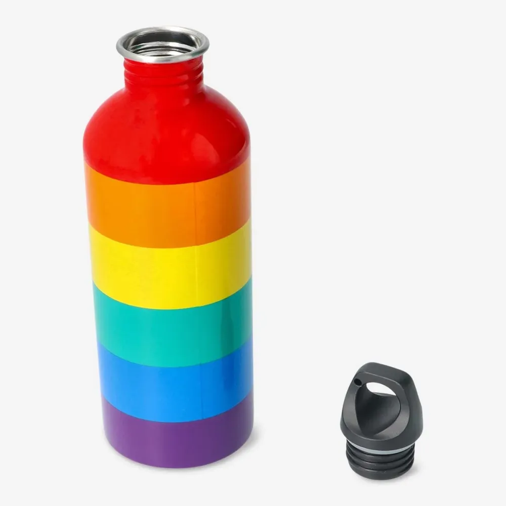Regnbuefarvet drikkeflaske. 600 ml