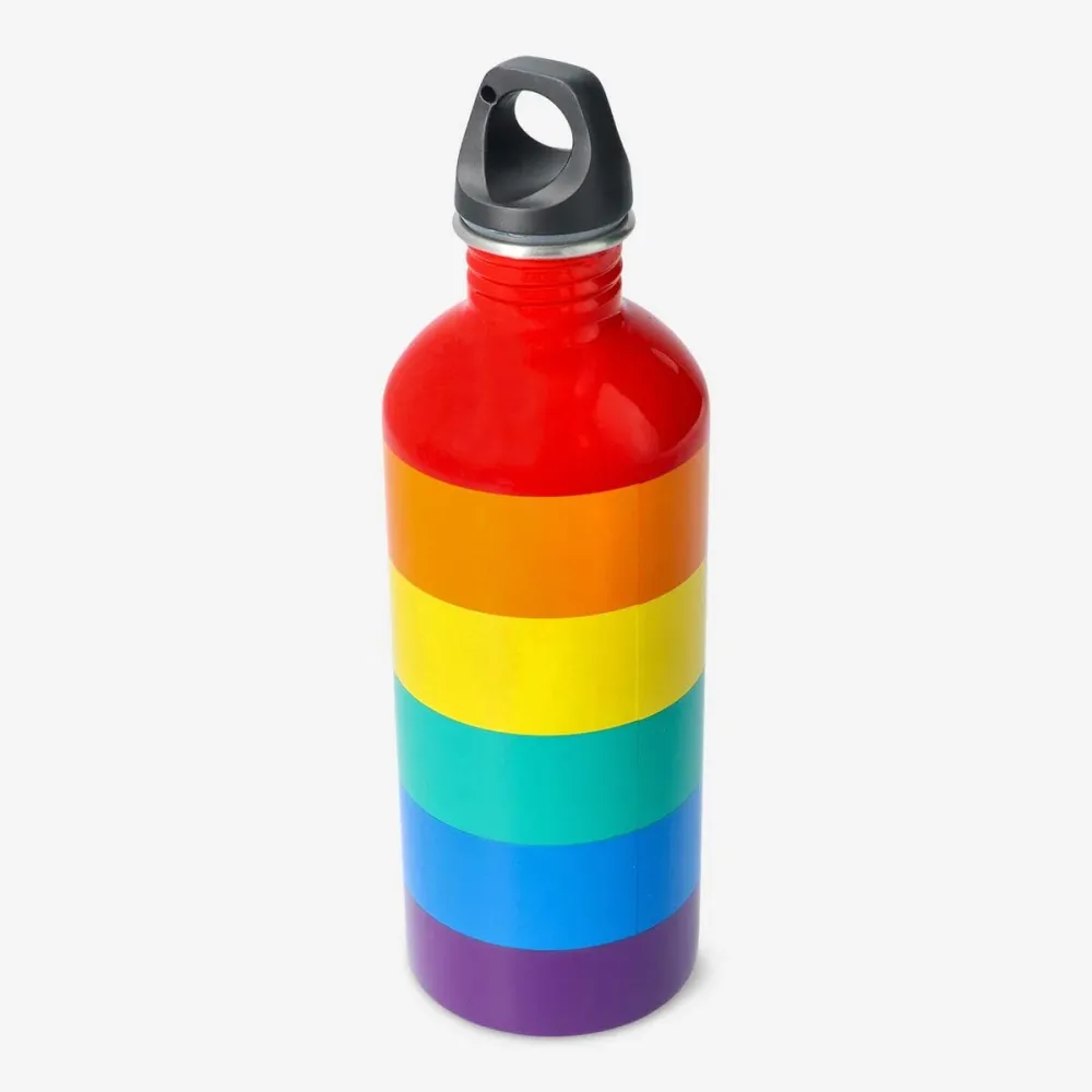 Regnbuefarvet drikkeflaske. 600 ml