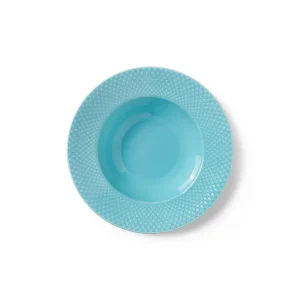Rhombe Color Dyb tallerken, turkis - Ø24,5 cm