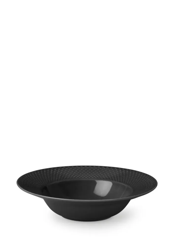 Rhombe Earth Dyb tallerken, slate - Ø24.5 cm.