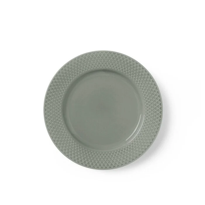 Rhombe Earth Frokosttallerken, moss - Ø21 cm.