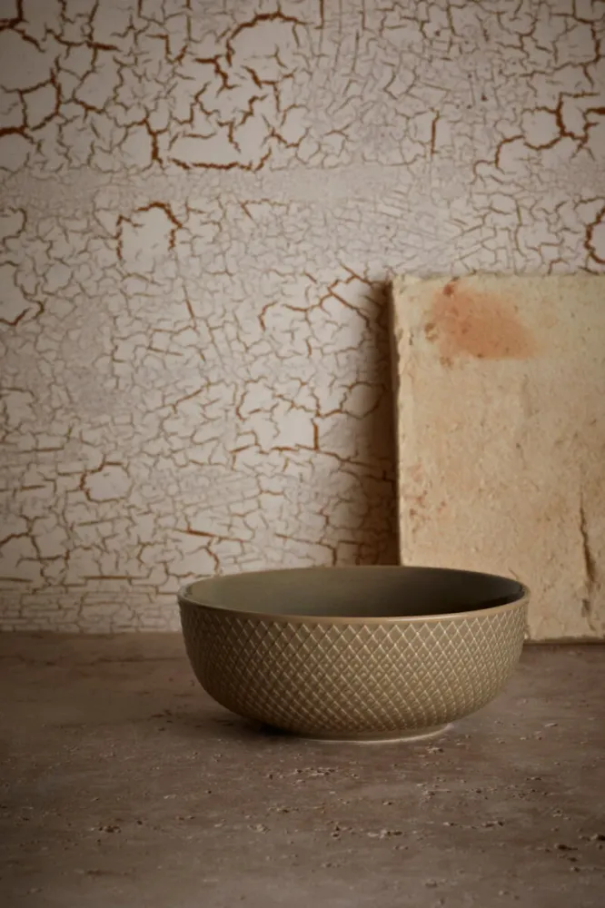 Rhombe Earth Skål, clay - Ø15.5 cm.