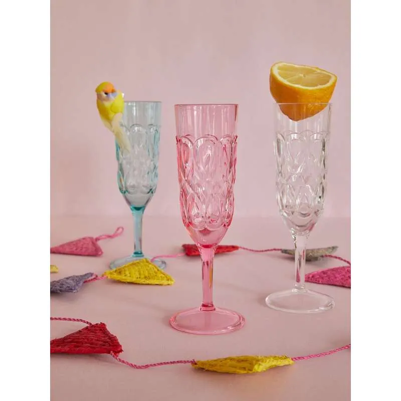 RICE Champagneglas i Akryl - Pink