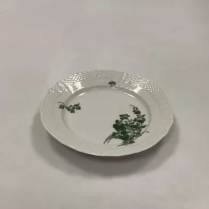 Royal Copenhagen Grøn Blomst Svejfet Sidetallerken No 1626