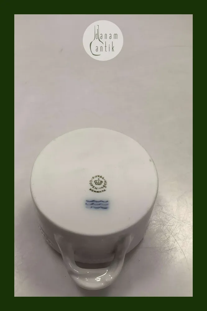 Royal Copenhagen Hvid Flora Danica Sukkerskål uden Låg No 3502