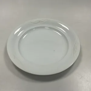 Royal Copenhagen Hvid Magnolia med uglasseret relief Spisetallerken No 625.