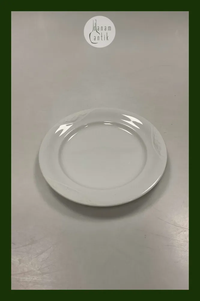 Royal Copenhagen Hvid Magnolia med uglasseret relief Kagetallerken No 617