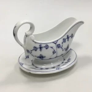 Royal Copenhagen Musselmalet Riflet Saucekande med Underskål No 200