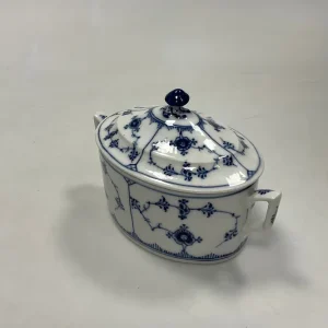 Royal Copenhagen Musselmalet Riflet Sukkerskål med låg No. 434