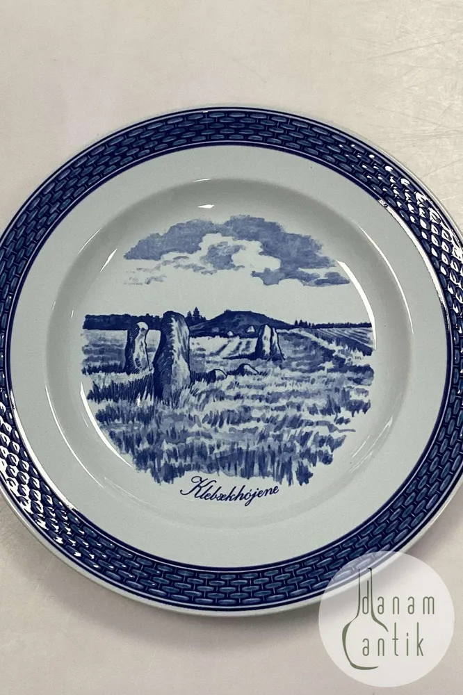 Royal Copenhagen Blå Tranquebar Frokosttallerken med motiv