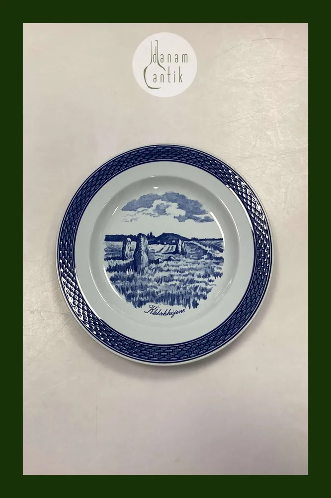 Royal Copenhagen Blå Tranquebar Frokosttallerken med motiv