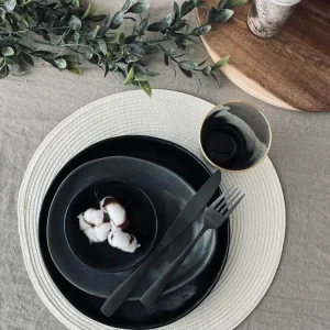 Rund dækkeserviet - Off white