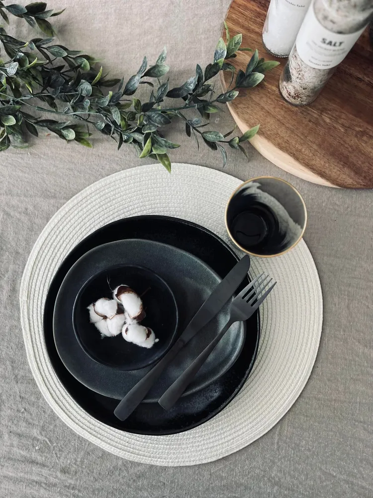 Rund dækkeserviet - Off white