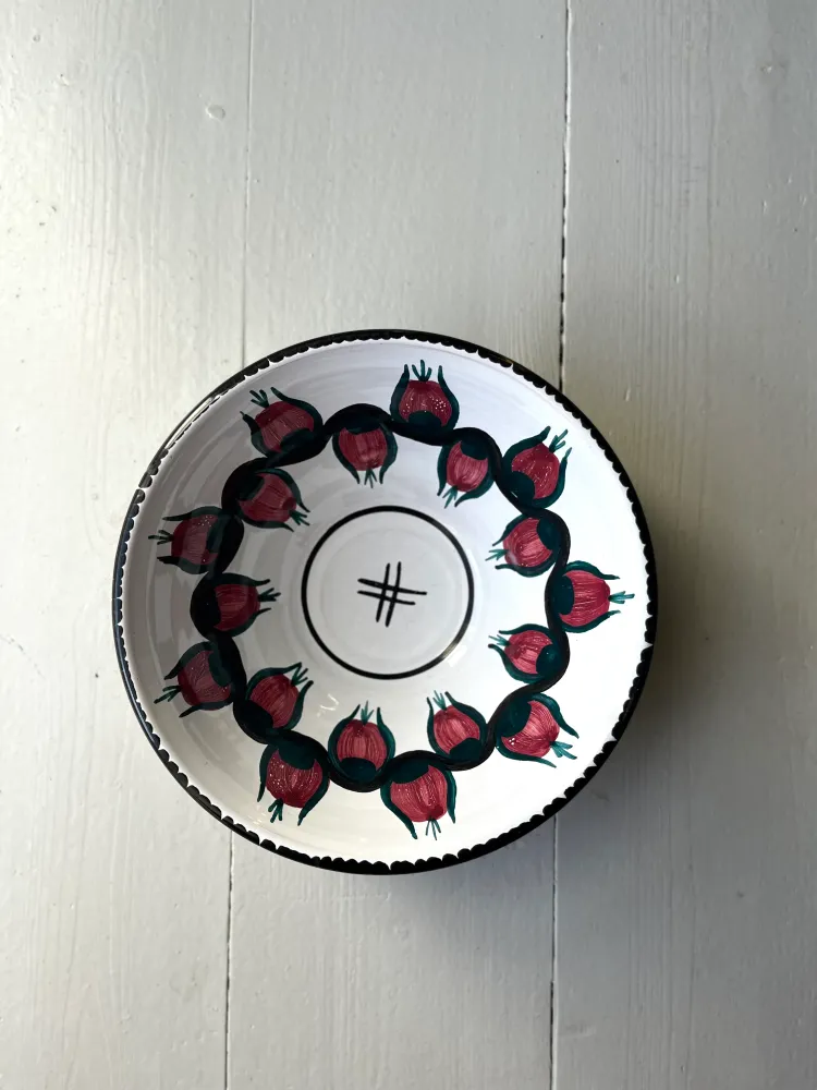 Rund skål med fint mønster - Vintage 211