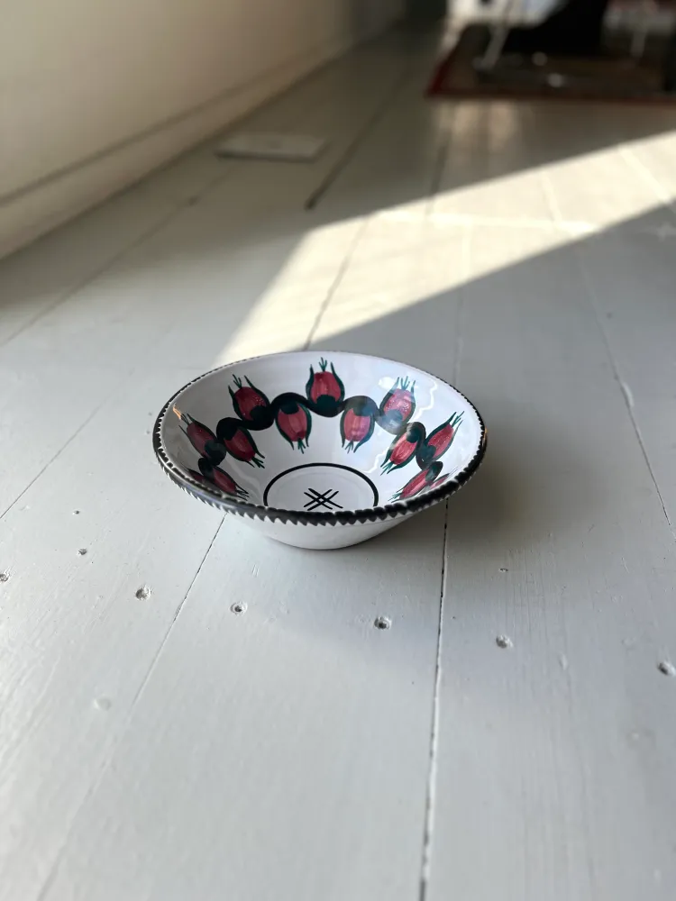 Rund skål med fint mønster - Vintage 211