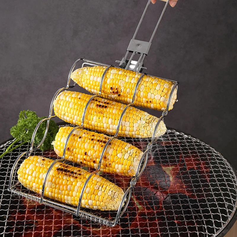 Rustfri stålgrillkurv til majs