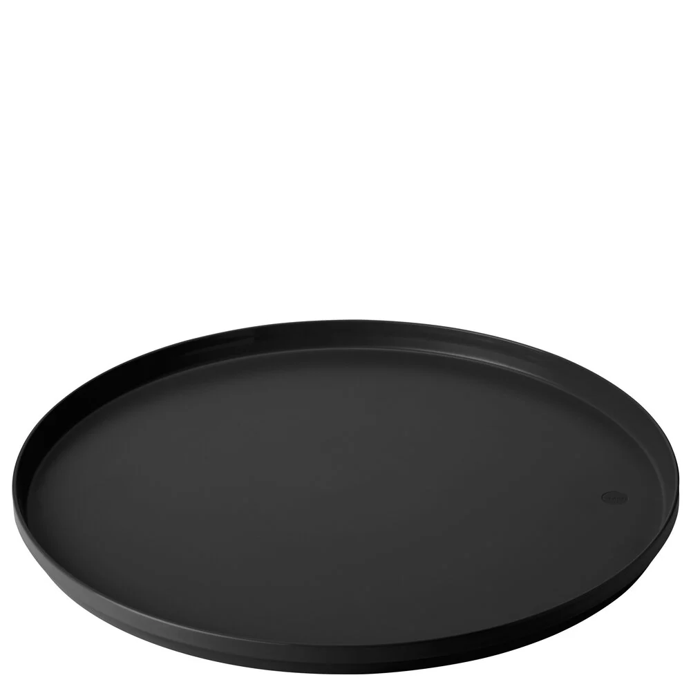 Serveringsbakke, sort - Ø40 cm.