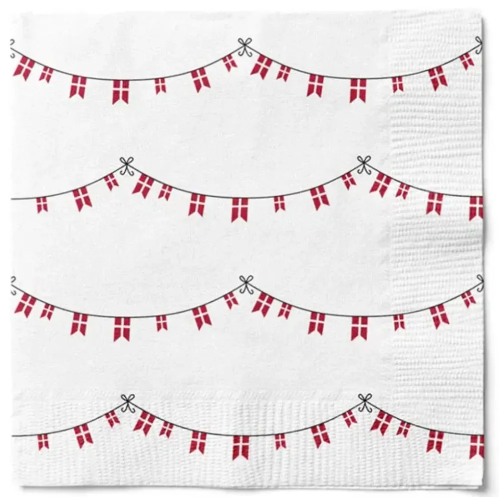 Servietter med flag - 20 stk