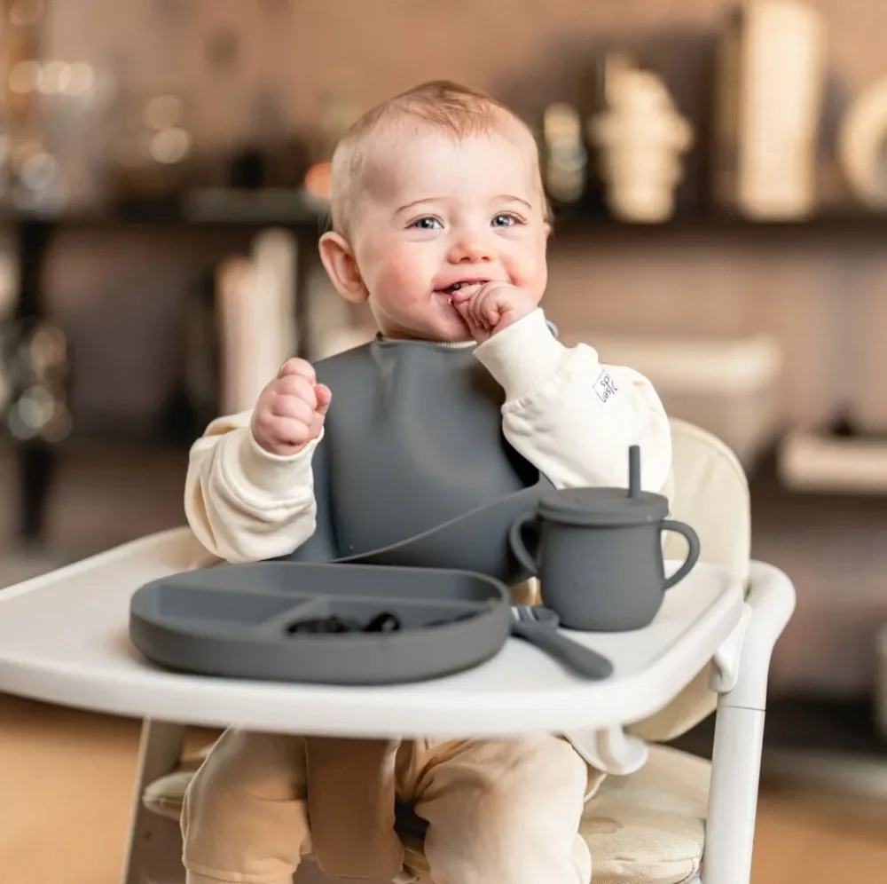Silikone baby måltidssæt med 6 dele