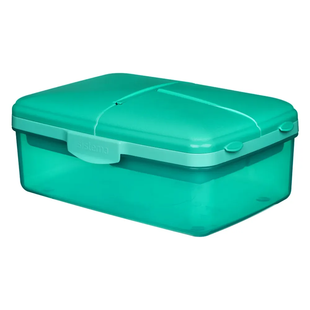 Sistema madkasse og drikkedunk, Slimline Quaddie 1.5 L - Teal