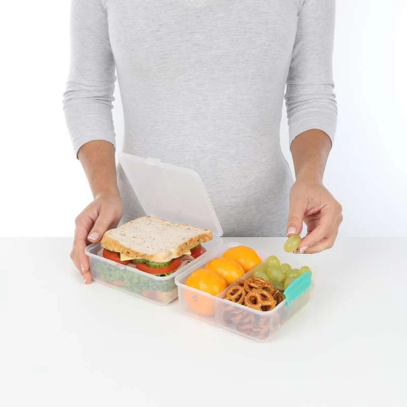 Sistema Madkasse - Lunch Cube To Go - 1.4 L. - Klar/Minty Teal