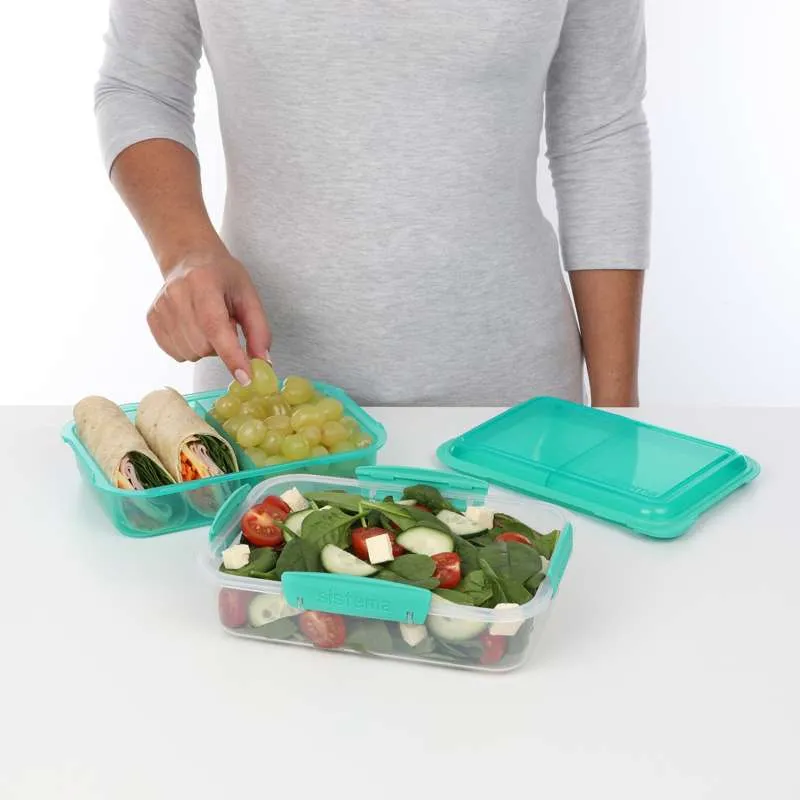 Sistema Madkasse - Lunch Stack To Go Rectangle - 1.8L. - Minty Teal