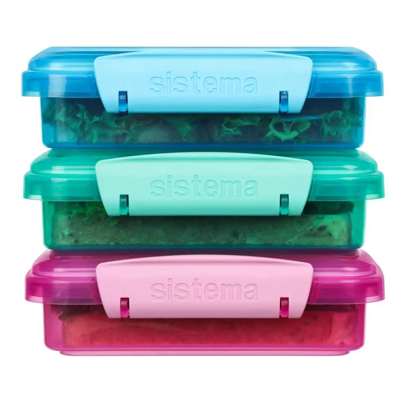 Sistema Madkasse - Sandwich Box - 3-Pak - 450ml - Ass.