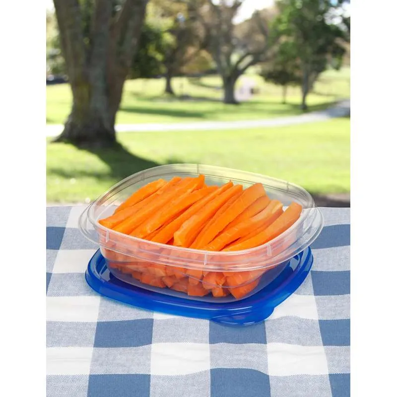 Sistema Madkasse - Square TakeAlongs - 4-Pak - 669ml - Royal Blue