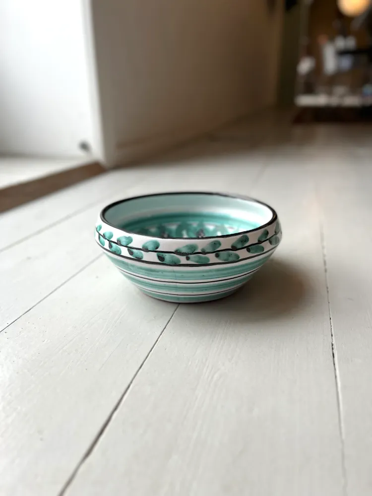 Skål med grønt mønster - Vintage 153