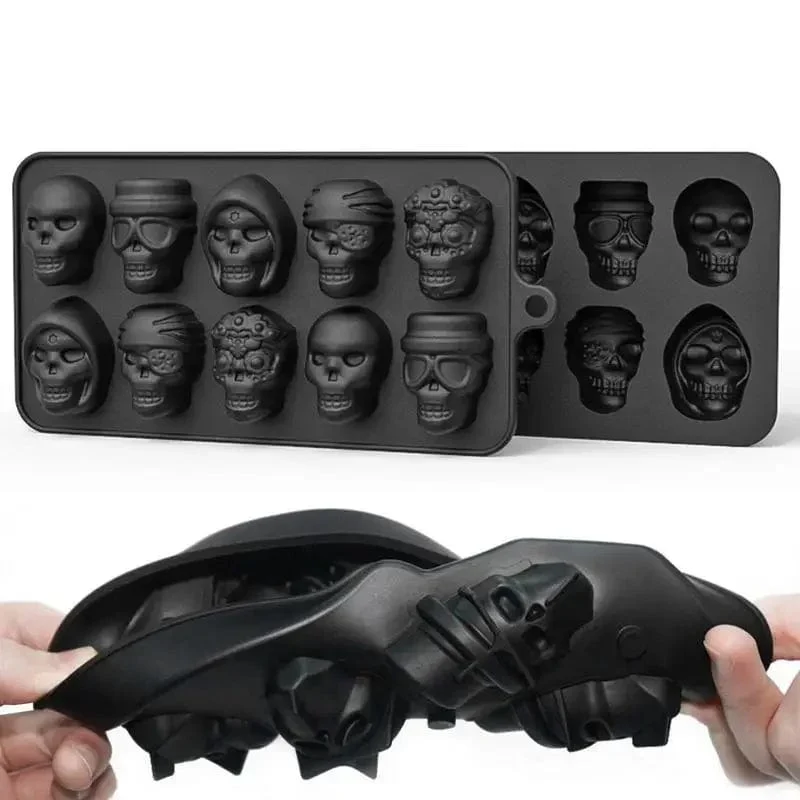 Skull isterningeform med 10 rum
