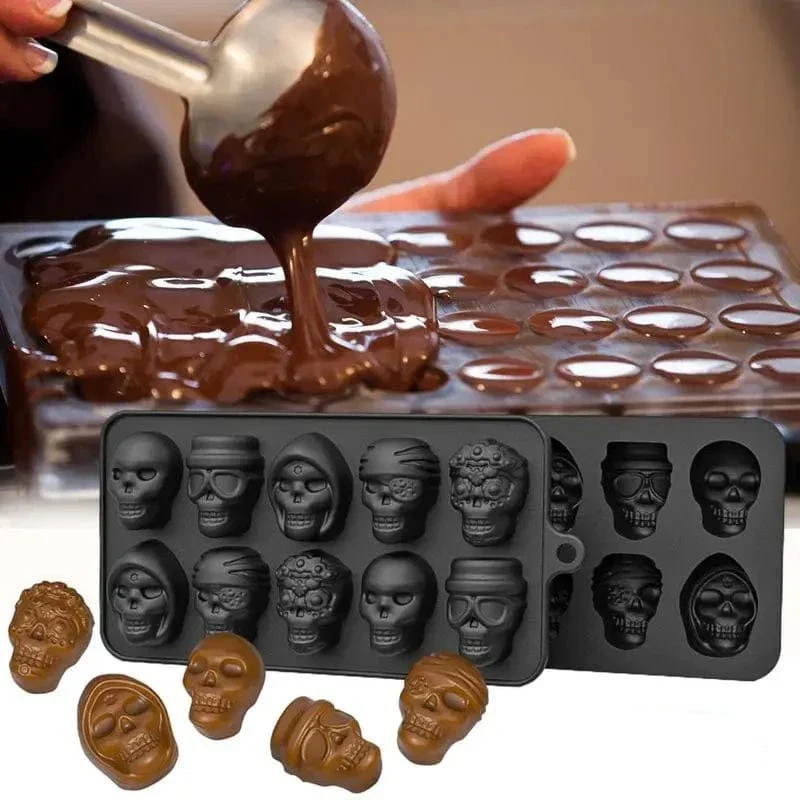 Skull isterningeform med 10 rum