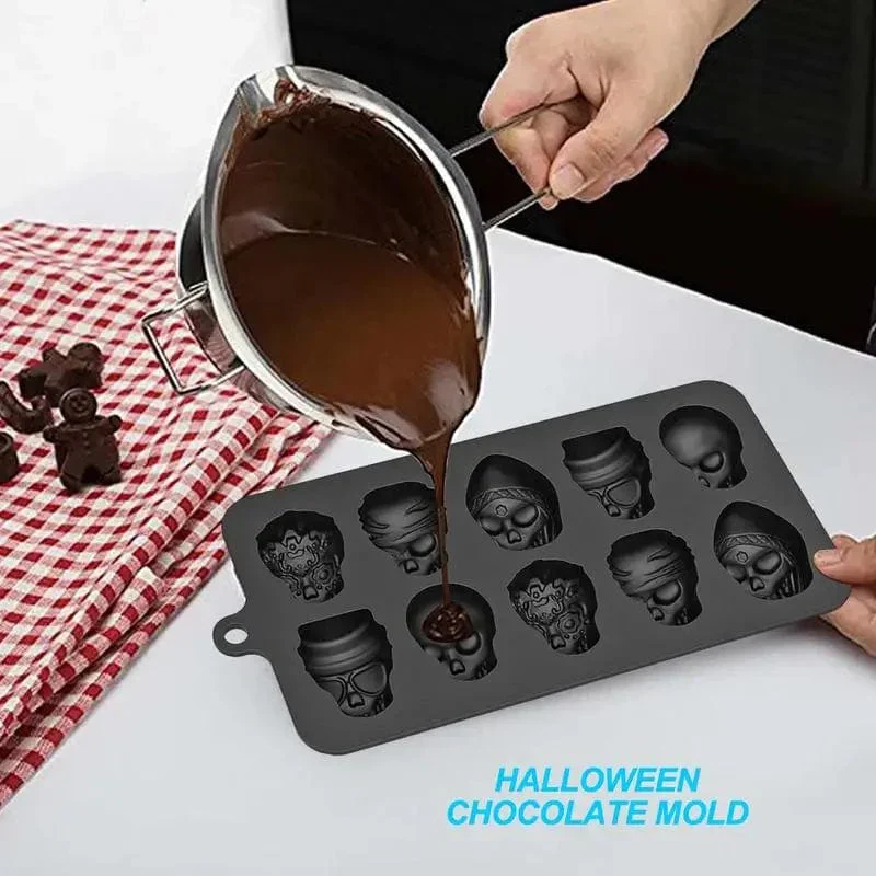 Skull isterningeform med 10 rum