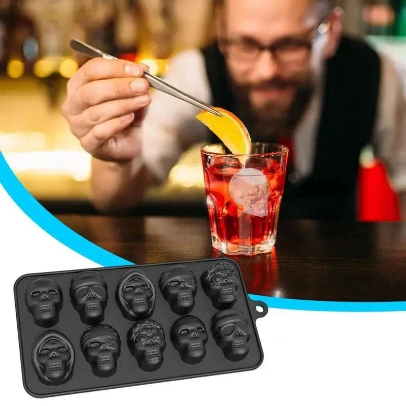 Skull isterningeform med 10 rum