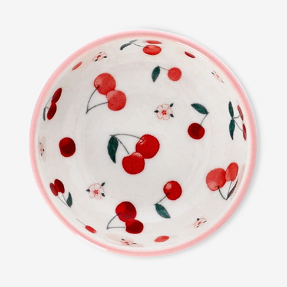 Sojaskål med kirsebærprint - 8 cm