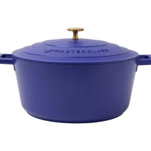 Støbt aluminiums gryde m/låg, Electric Blue - 5L