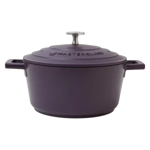 Støbt aluminiums gryde m/låg, lilla - 2,5L