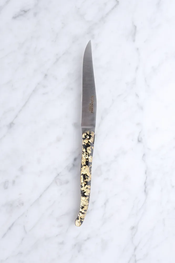 Steakkniv - Guld og Stål