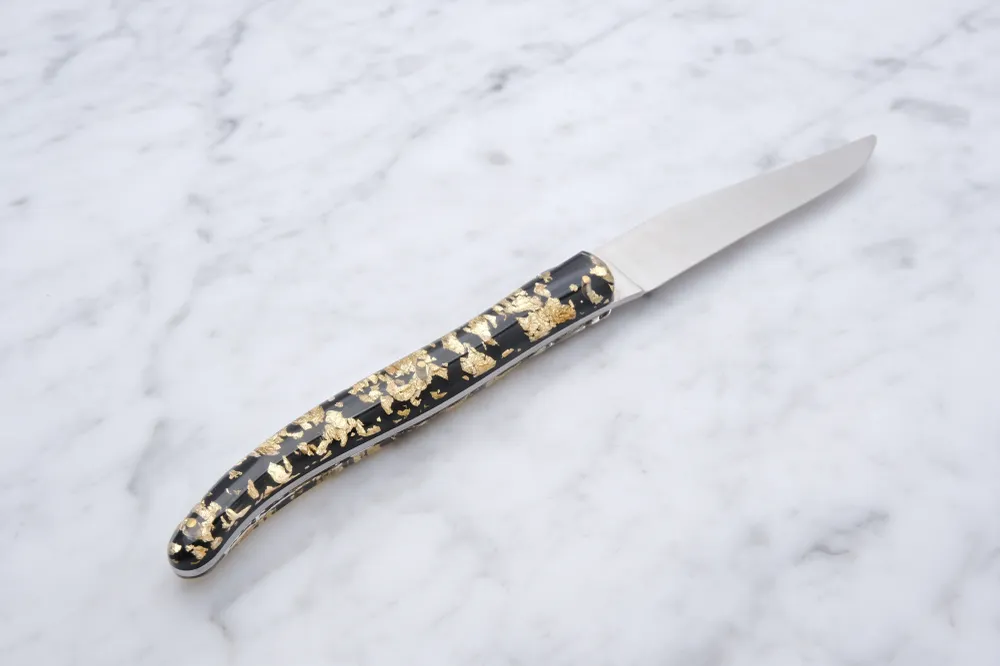 Steakkniv - Guld og Stål