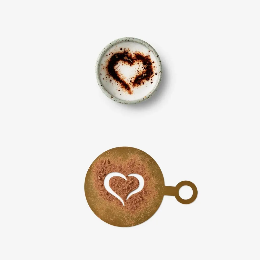 Stencils til kaffe. 2 stk.