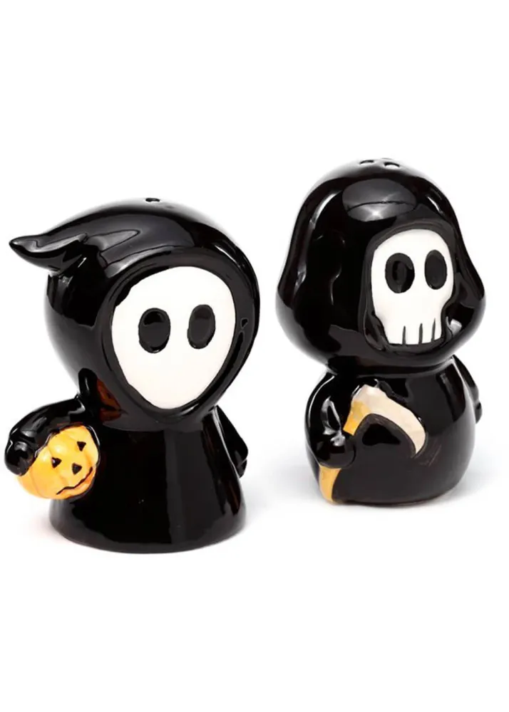 Succubus Home Grim Reaper & Ghost Boy Salt- og Peber Sæt i Sort