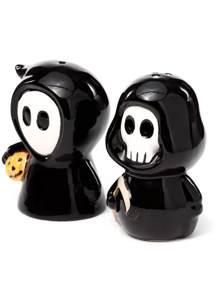 Succubus Home Grim Reaper & Ghost Boy Salt- og Peber Sæt i Sort